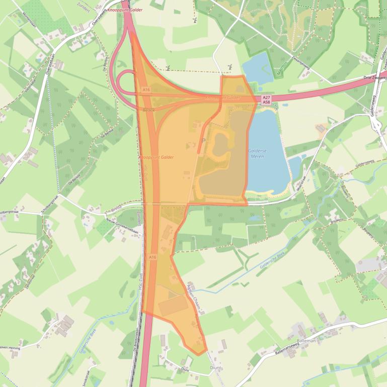 Kaart van postcodegebied 4836MC.
