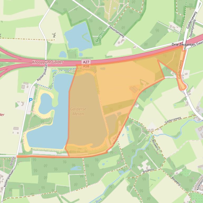 Kaart van postcodegebied 4836ME.