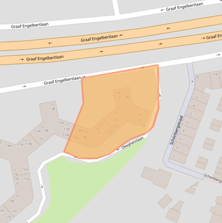 Kaart van postcodegebied 4837AA.