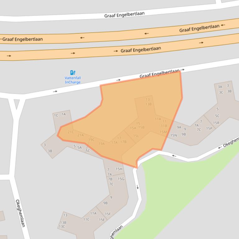 Kaart van postcodegebied 4837AB.