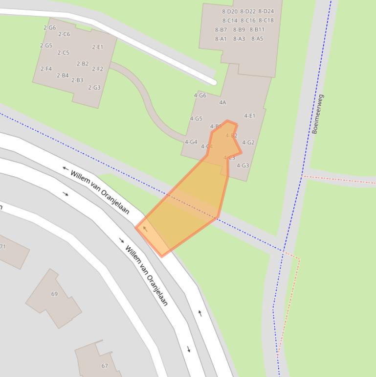 Kaart van postcodegebied 4837AG.