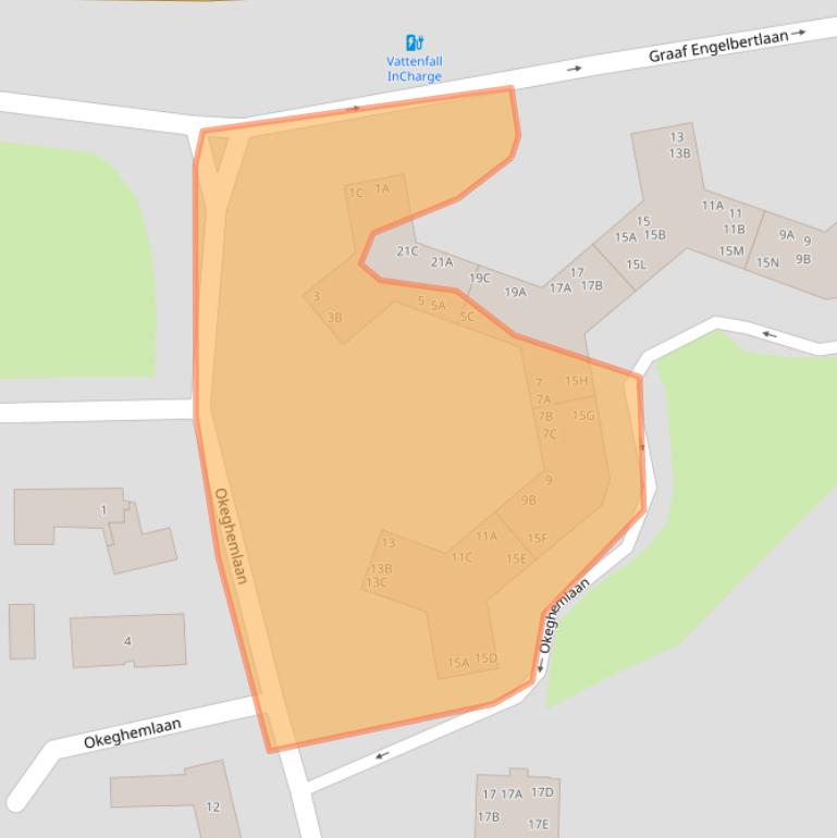 Kaart van postcodegebied 4837AR.