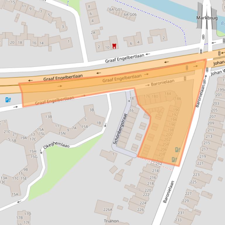 Kaart van postcodegebied 4837BE.