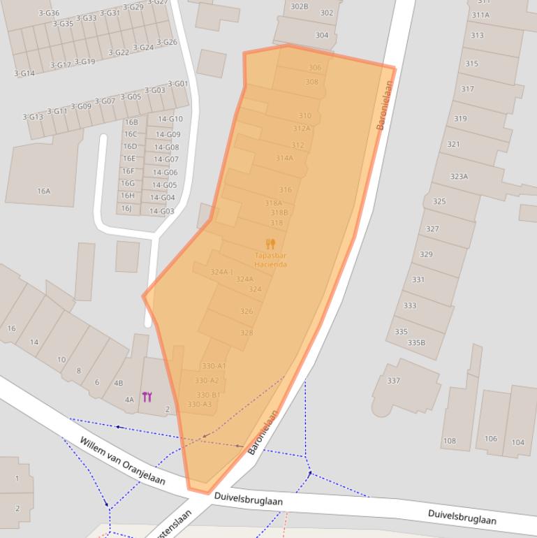 Kaart van postcodegebied 4837BJ.