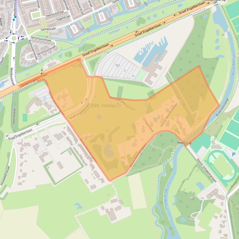 Kaart van postcodegebied 4837BP.