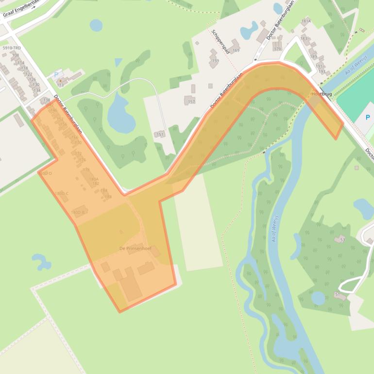 Kaart van postcodegebied 4837BS.