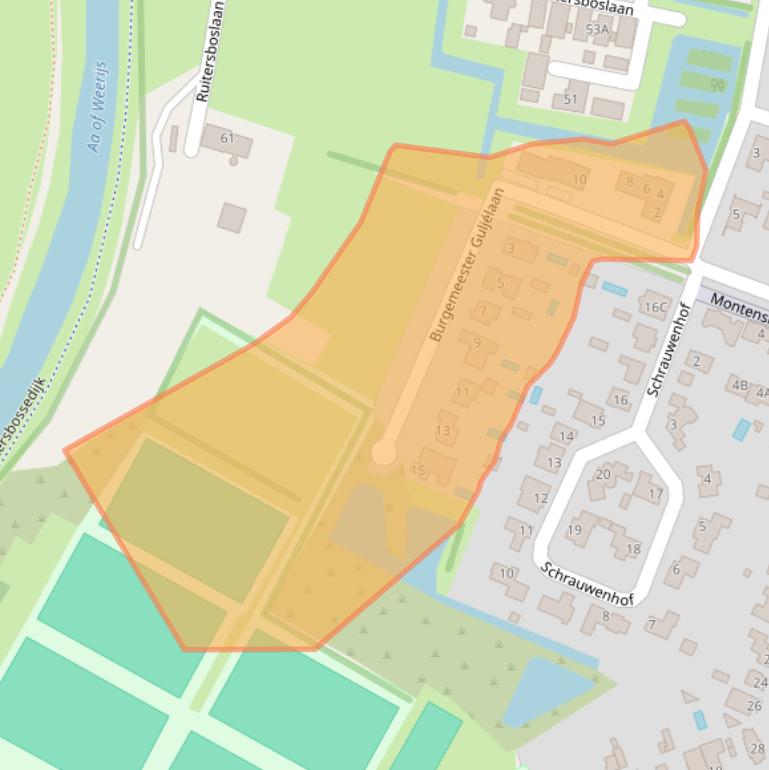 Kaart van postcodegebied 4837CZ.