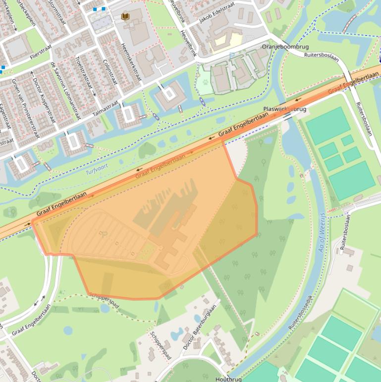 Kaart van postcodegebied 4837DS.