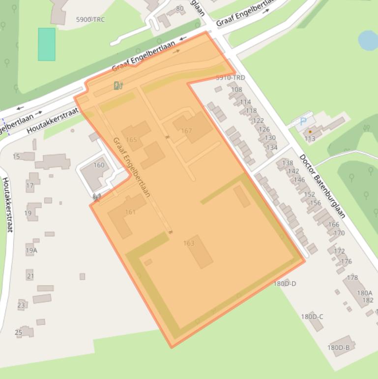 Kaart van postcodegebied 4837DT.