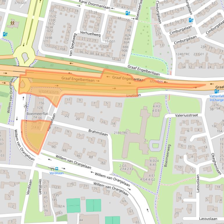Kaart van postcodegebied 4837EA.