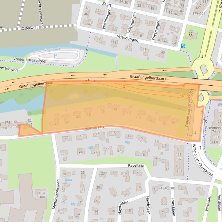 Kaart van postcodegebied 4837EK.