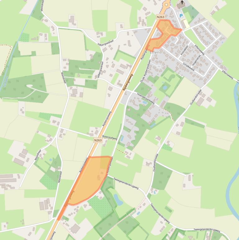 Kaart van postcodegebied 4838BJ.