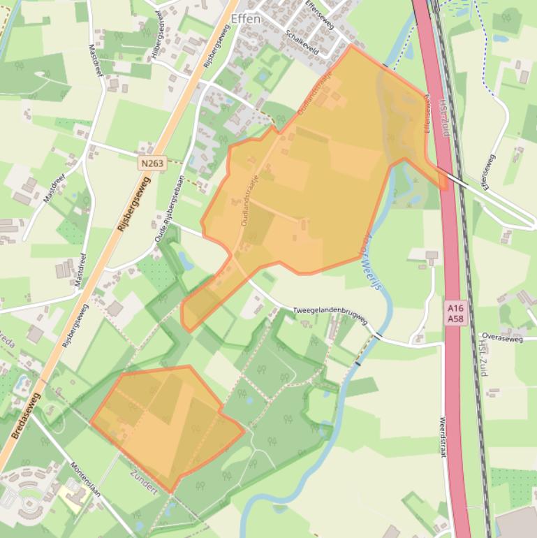 Kaart van postcodegebied 4838BL.