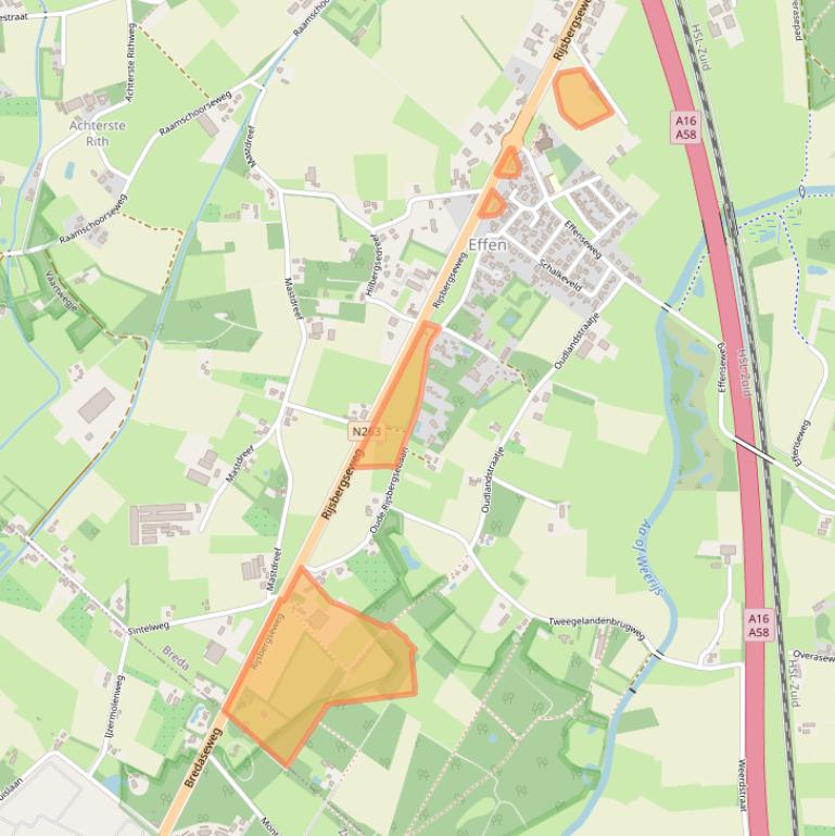 Kaart van postcodegebied 4838ED.