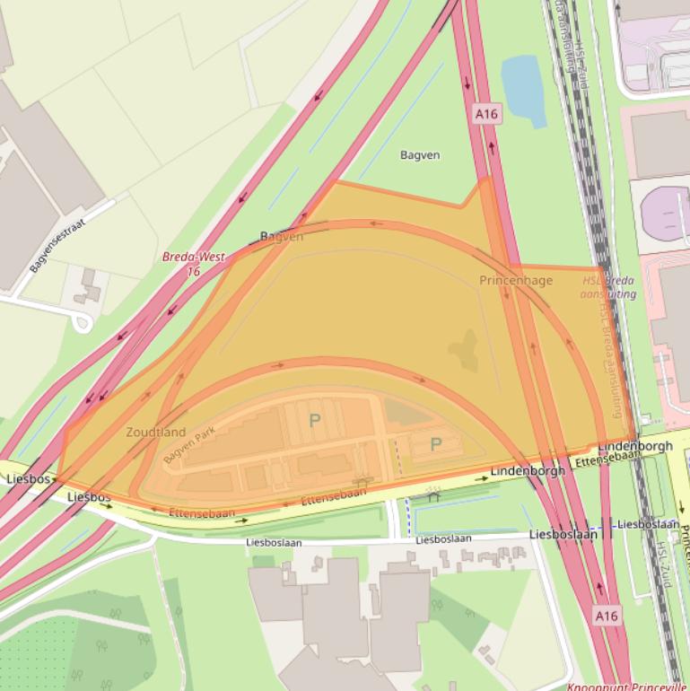 Kaart van postcodegebied 4838EH.