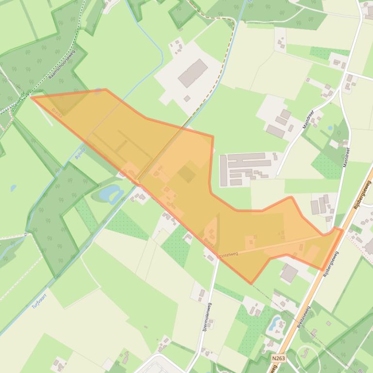 Kaart van postcodegebied 4838EJ.