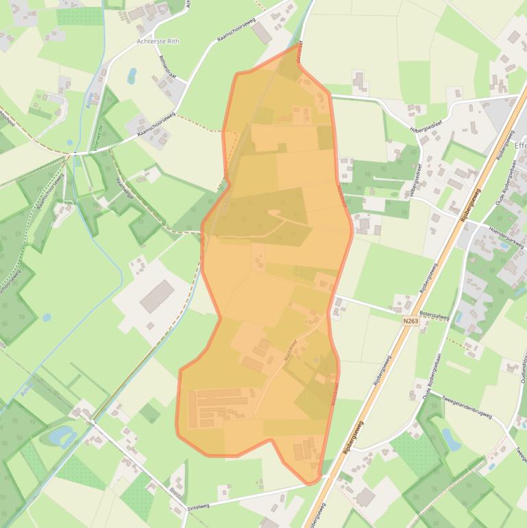 Kaart van postcodegebied 4838EK.