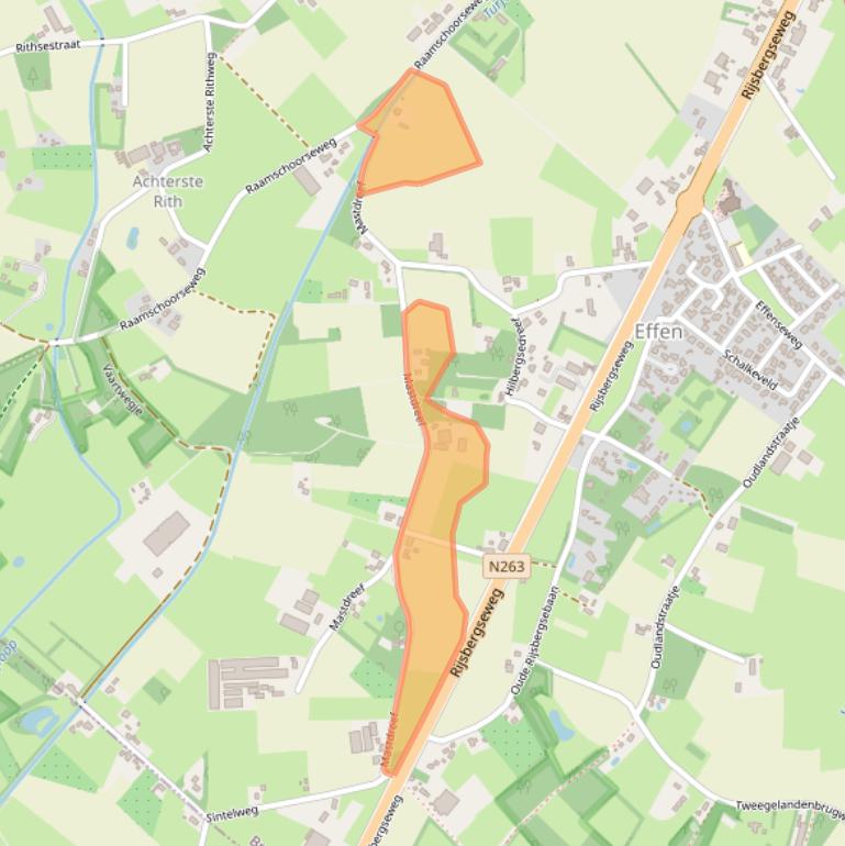 Kaart van postcodegebied 4838EL.