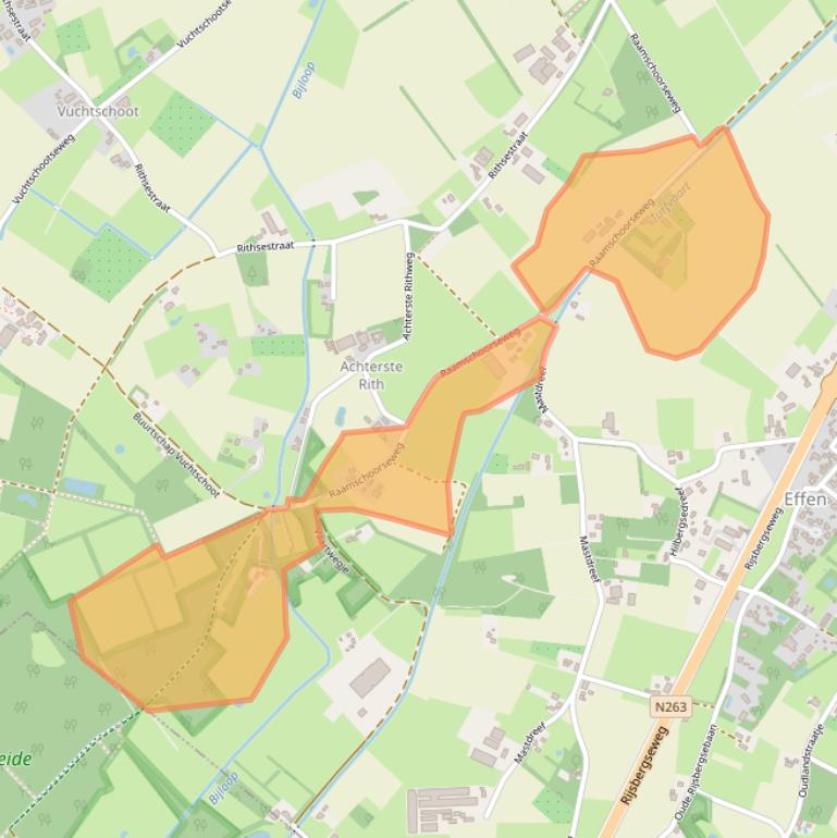 Kaart van postcodegebied 4838EN.