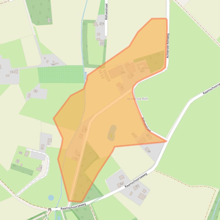 Kaart van postcodegebied 4838ER.