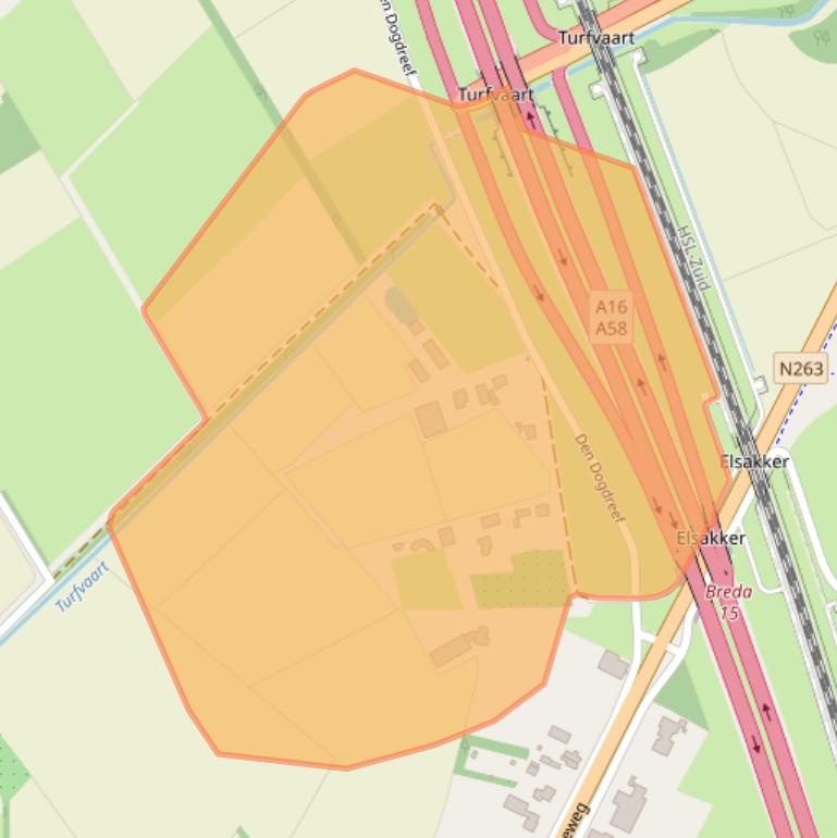 Kaart van postcodegebied 4838ES.