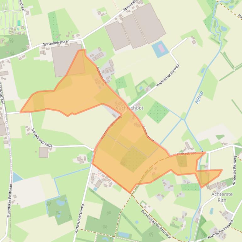 Kaart van postcodegebied 4838GB.