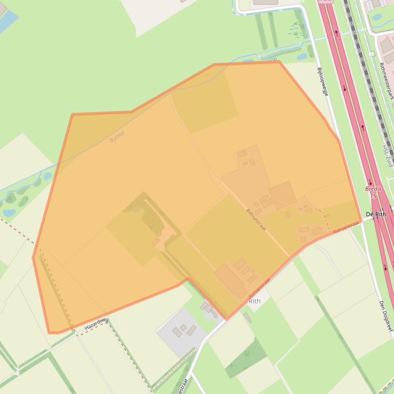 Kaart van postcodegebied 4838GC.