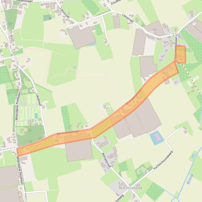 Kaart van postcodegebied 4838GN.