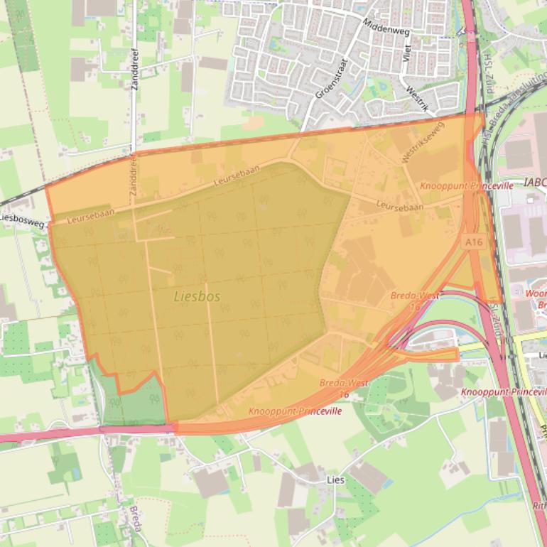 Kaart van postcodegebied 4839.