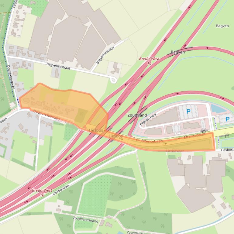 Kaart van postcodegebied 4839AD.