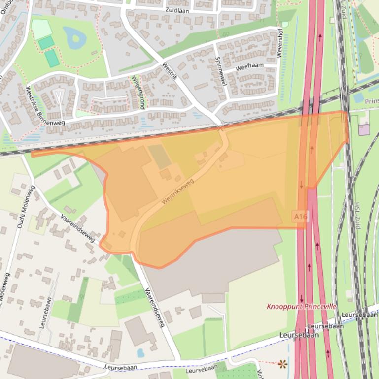 Kaart van postcodegebied 4839AS.