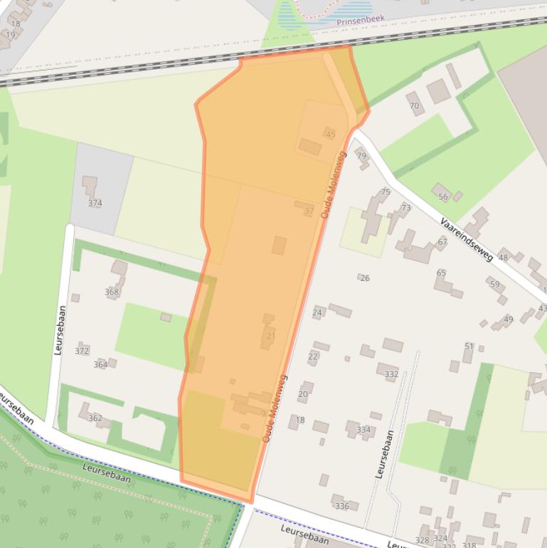 Kaart van postcodegebied 4839AT.