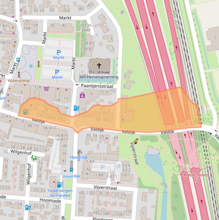 Kaart van postcodegebied 4841AE.