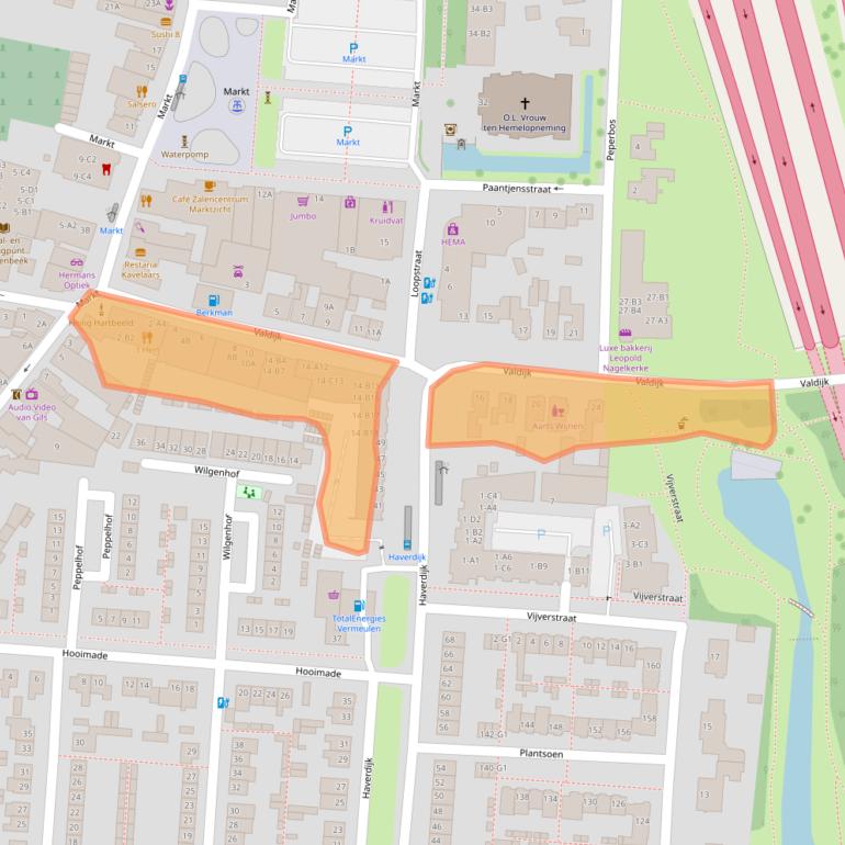 Kaart van postcodegebied 4841AG.