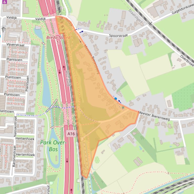 Kaart van postcodegebied 4841AK.