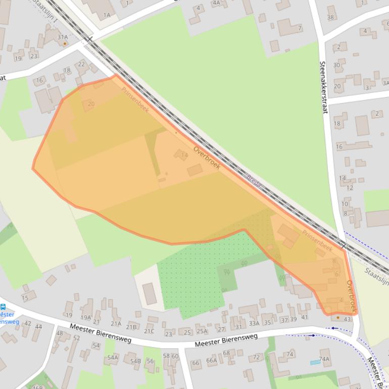 Kaart van postcodegebied 4841AM.