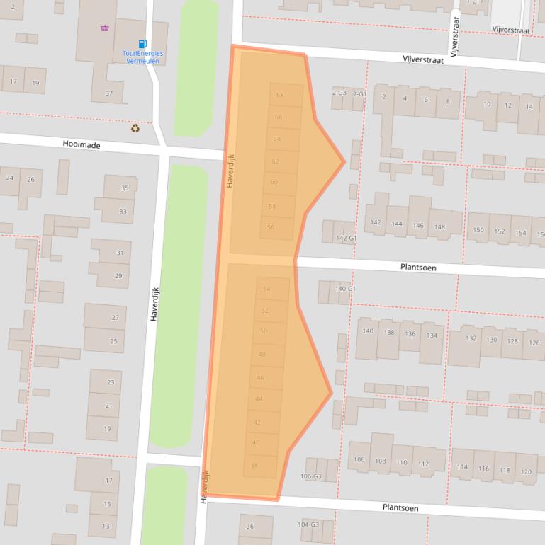 Kaart van postcodegebied 4841AS.