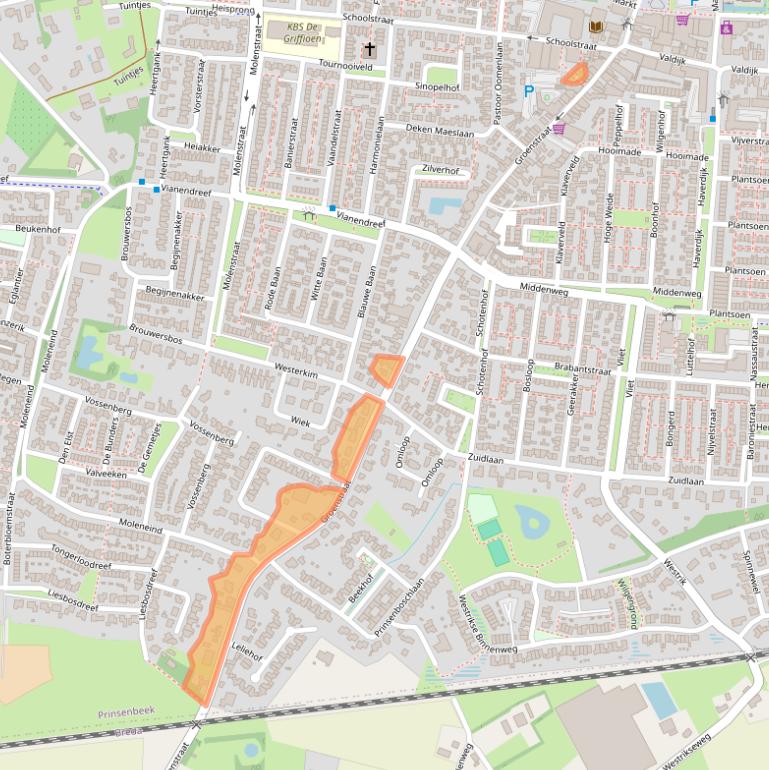 Kaart van postcodegebied 4841BG.