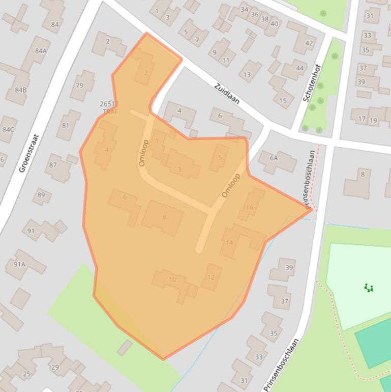 Kaart van postcodegebied 4841BH.