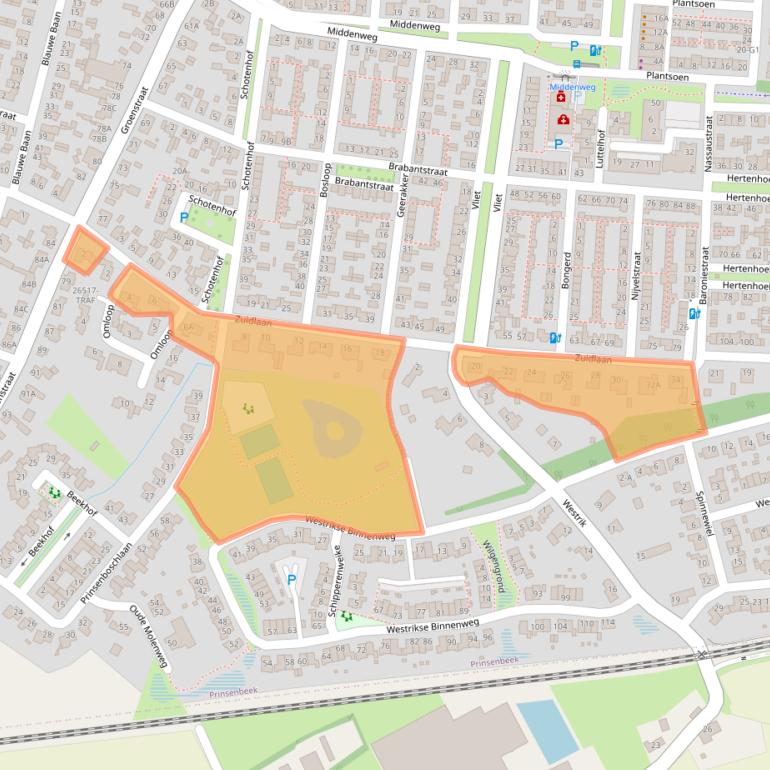 Kaart van postcodegebied 4841BL.