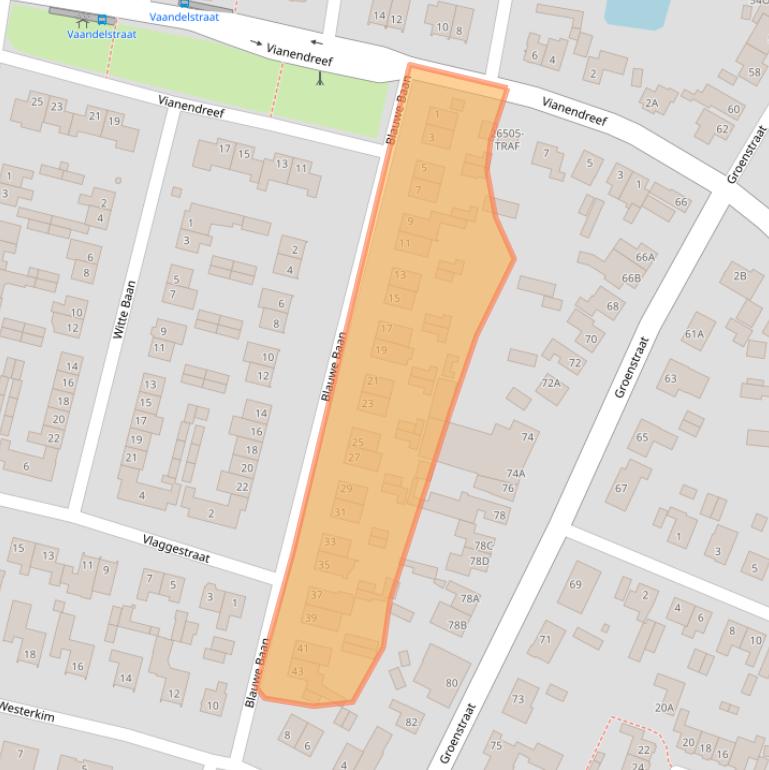 Kaart van postcodegebied 4841BT.