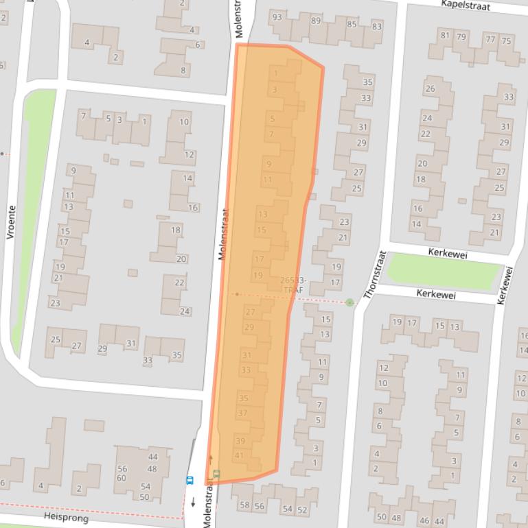 Kaart van postcodegebied 4841CA.