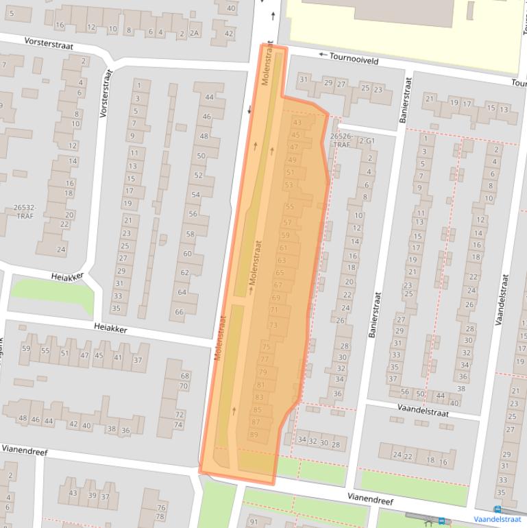 Kaart van postcodegebied 4841CB.