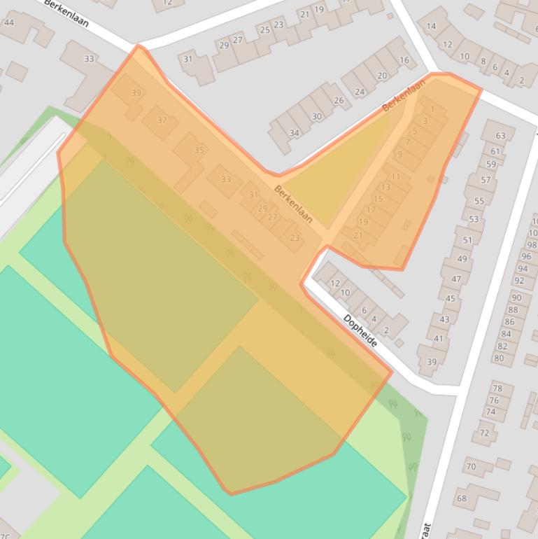 Kaart van postcodegebied 4841DB.