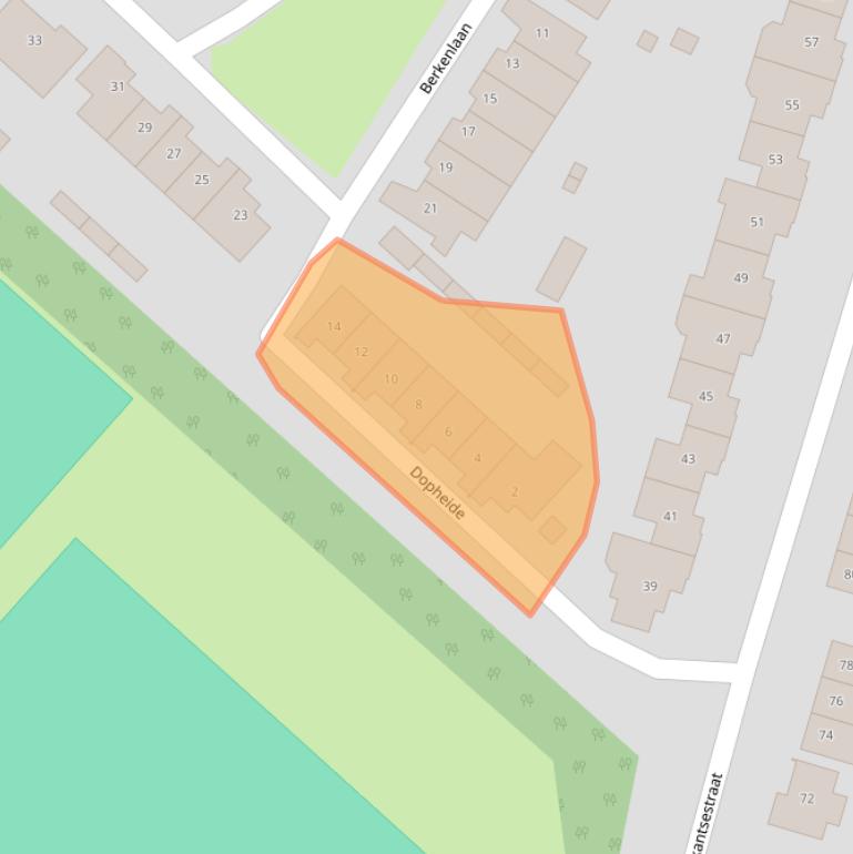 Kaart van postcodegebied 4841DC.