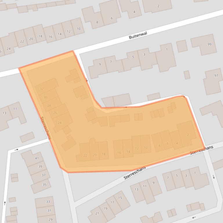 Kaart van postcodegebied 4841DJ.