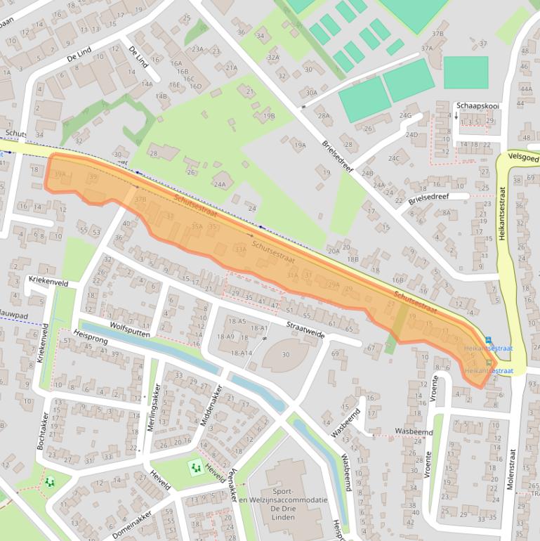Kaart van postcodegebied 4841EC.