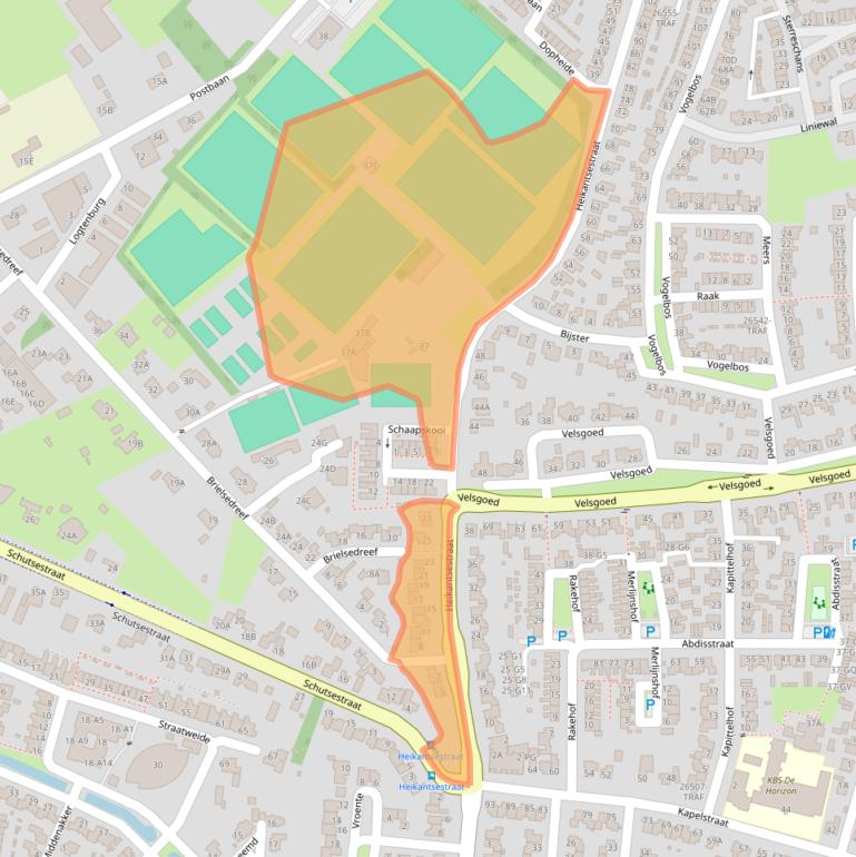 Kaart van postcodegebied 4841EG.