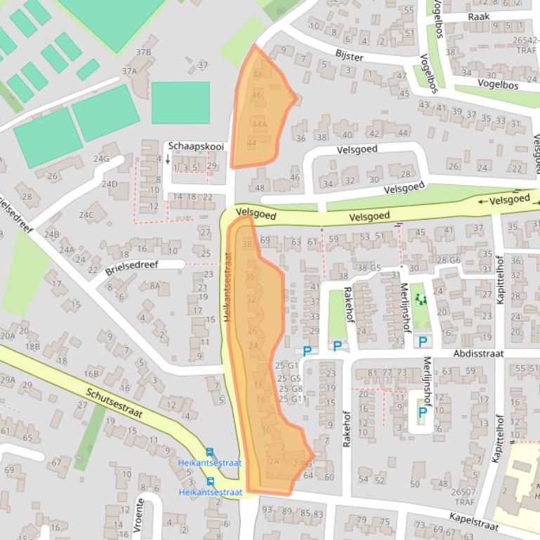 Kaart van postcodegebied 4841EH.