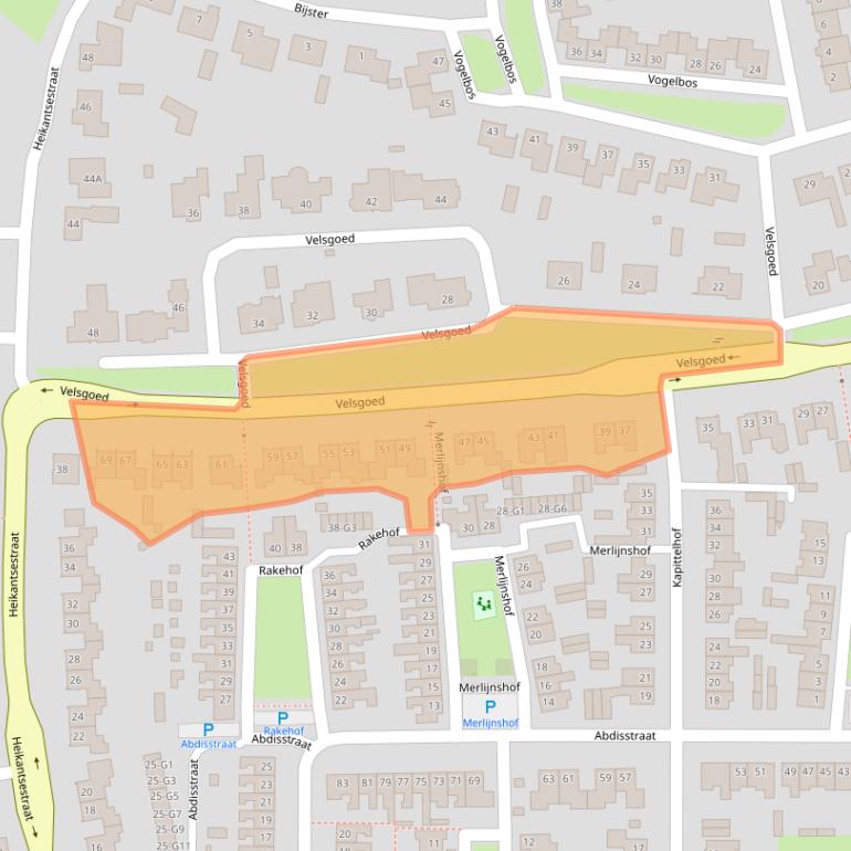 Kaart van postcodegebied 4841EK.